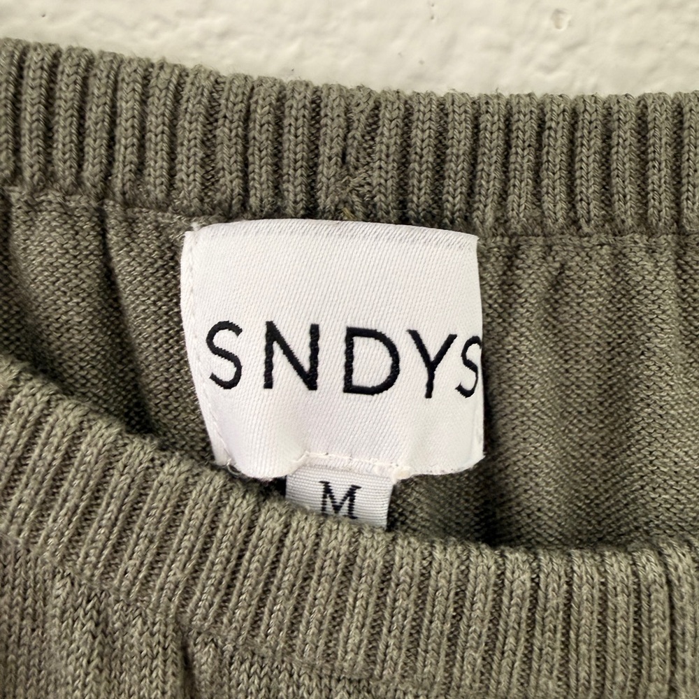 SNDYS Women's Olive Green Button-Up Sweater and Pants Set - Picture 5 of 5